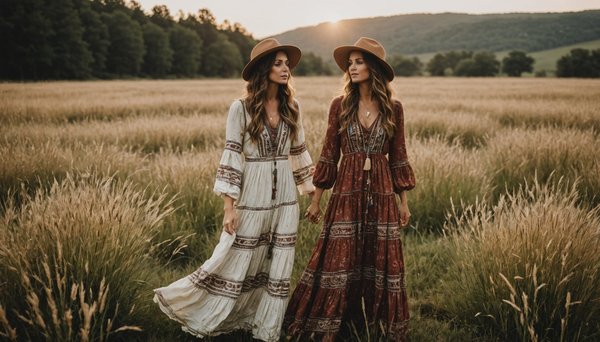 Robes longues bohème chic : style et promotions irrésistibles