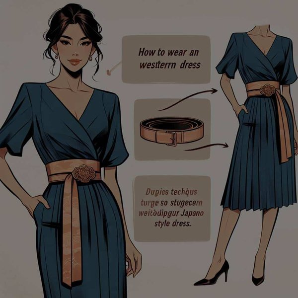 Quelles astuces pour porter une ceinture obi avec une robe occidentale?